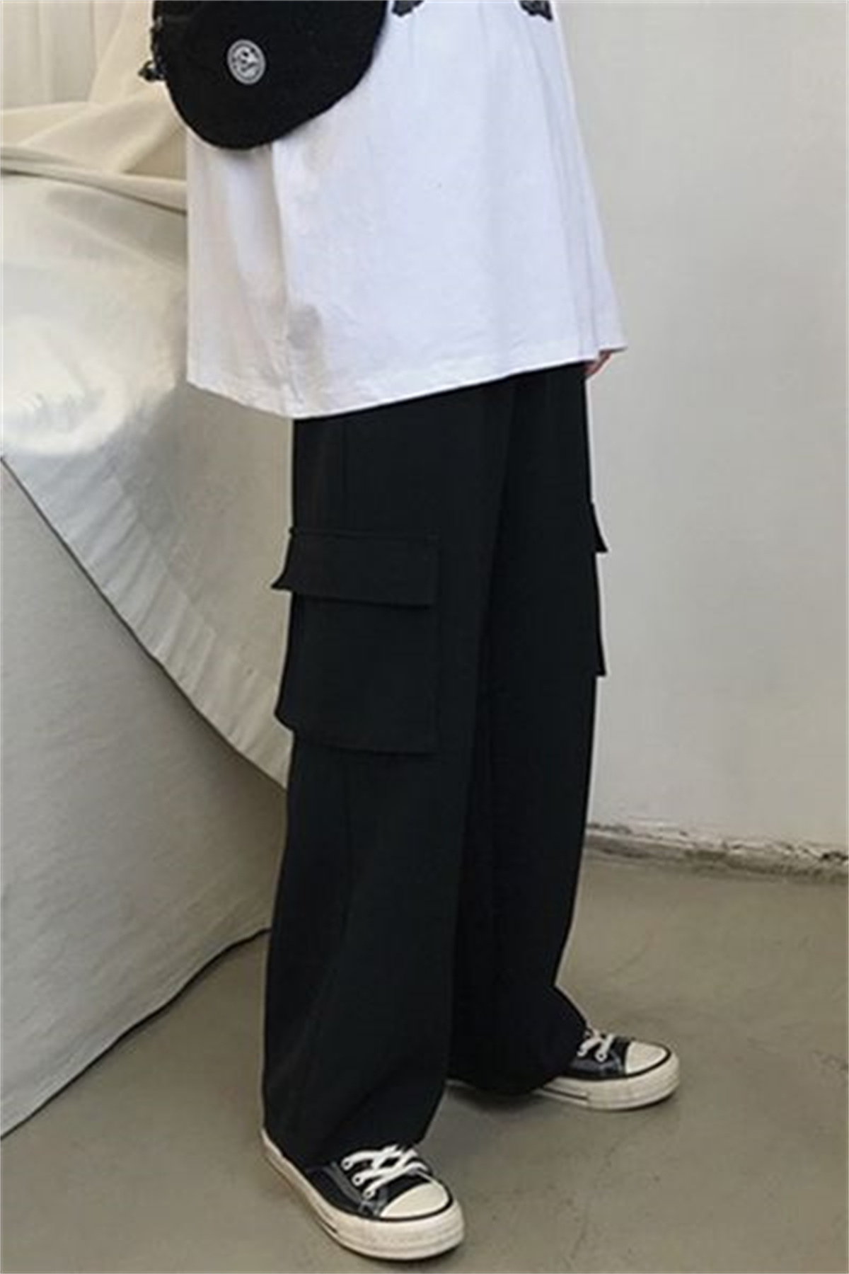 Techwear Pants Tactical - 블랙 남성 힙합 카고 바지 캐주얼