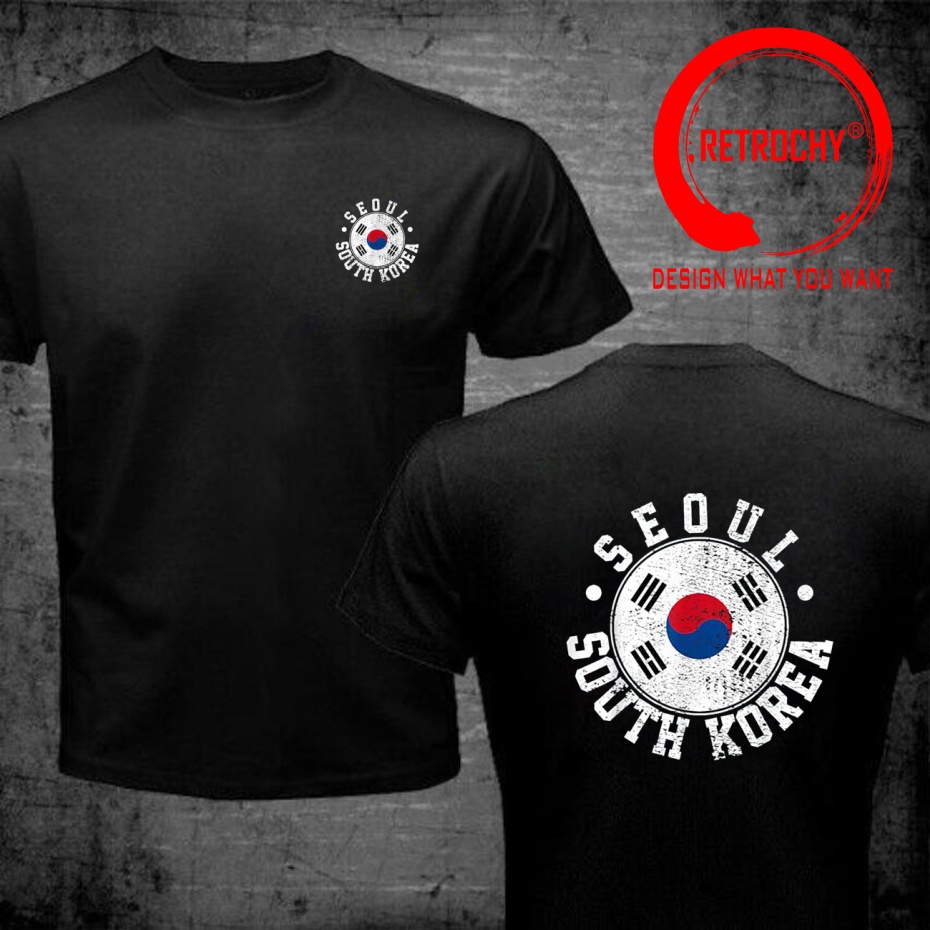 Street Fashion Of Seoul - 재미있는 디자인 빈티지 디스트레스드 서울 한국
