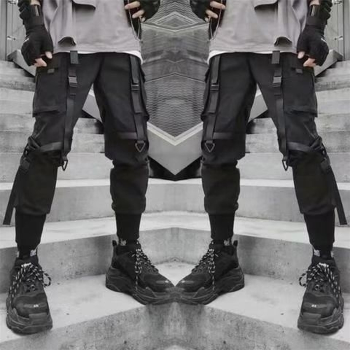 Techwear Pants Tactical - 하라주쿠 패션 테크웨어 남성 카고 팬츠