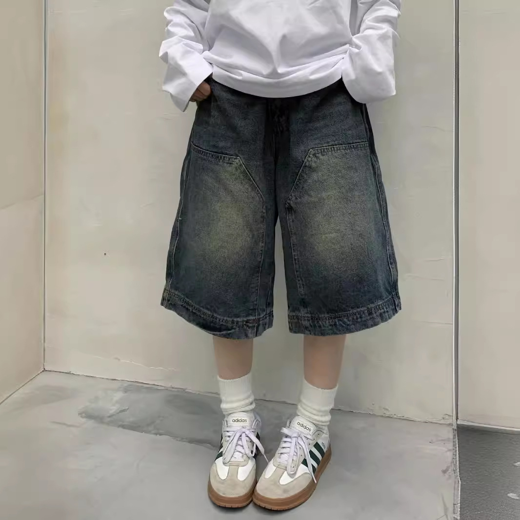 Street Fashion Art - 여성 Y2K 빈티지 배기 진 반바지