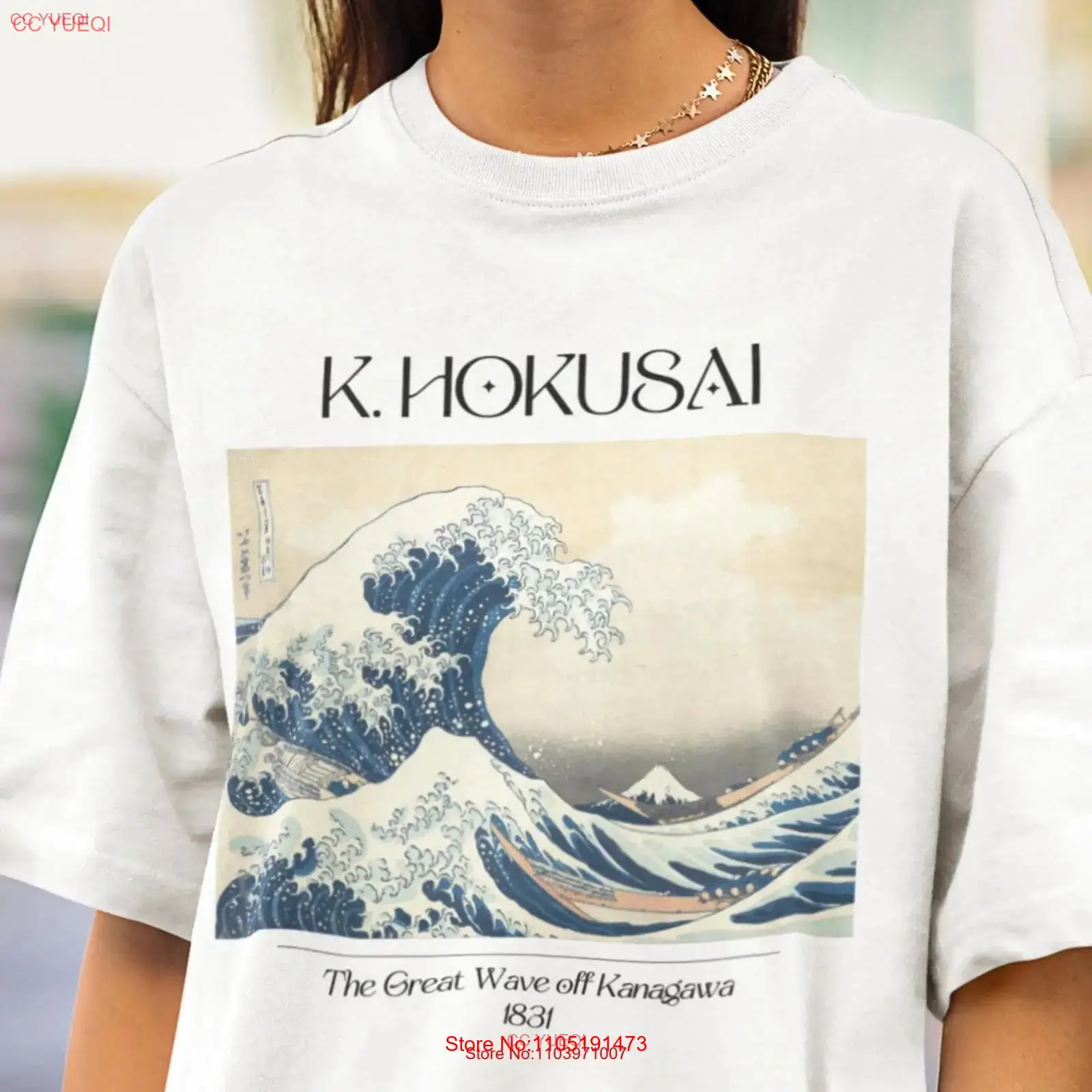 Street Fashion In Japan - 가츠시카 호쿠사이 가나가와의 대파 일본 예술