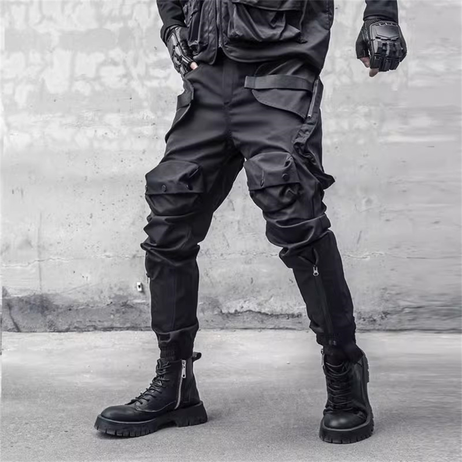 Techwear Pants Tactical - 남성용 Y2K 카고 바지, 지퍼 포켓