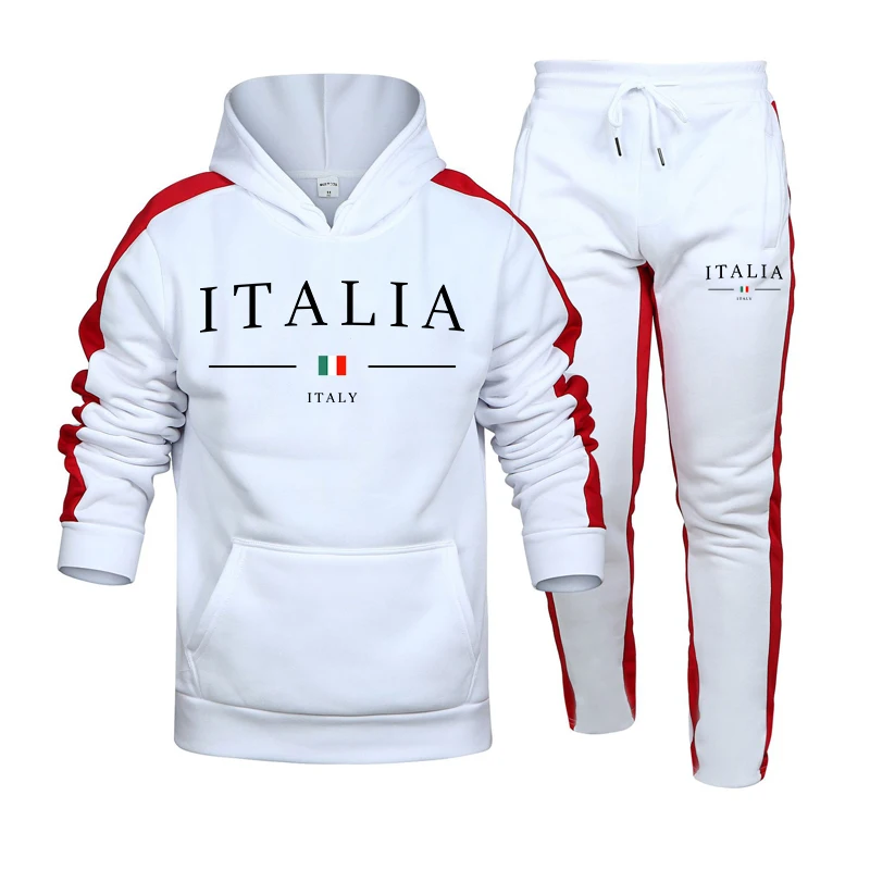 Street Fashion Hoodie - 남성용 트랙슈트 2피스 세트 패션 캐주얼