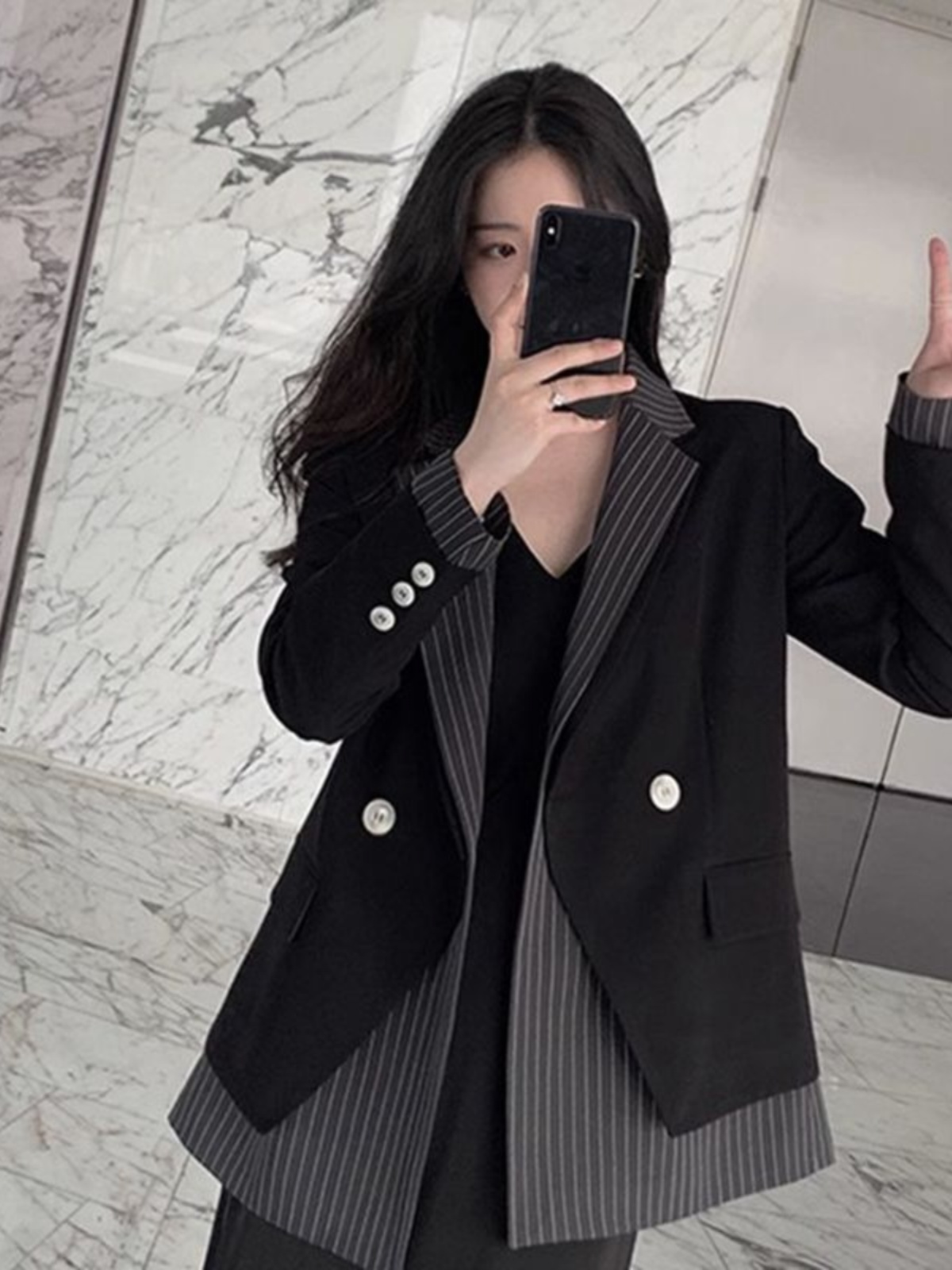 플러스 사이즈 여성 캐주얼 루즈핏 반팔 수트 재킷 가을 - Girl Fashion Street 리뷰 및 가격