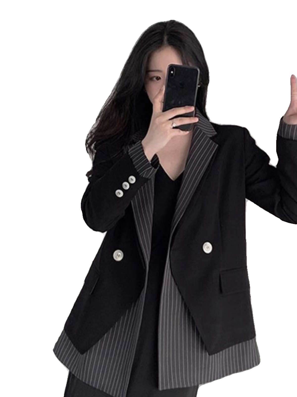 플러스 사이즈 여성 캐주얼 루즈핏 반팔 수트 재킷 가을 - Girl Fashion Street 리뷰 및 가격