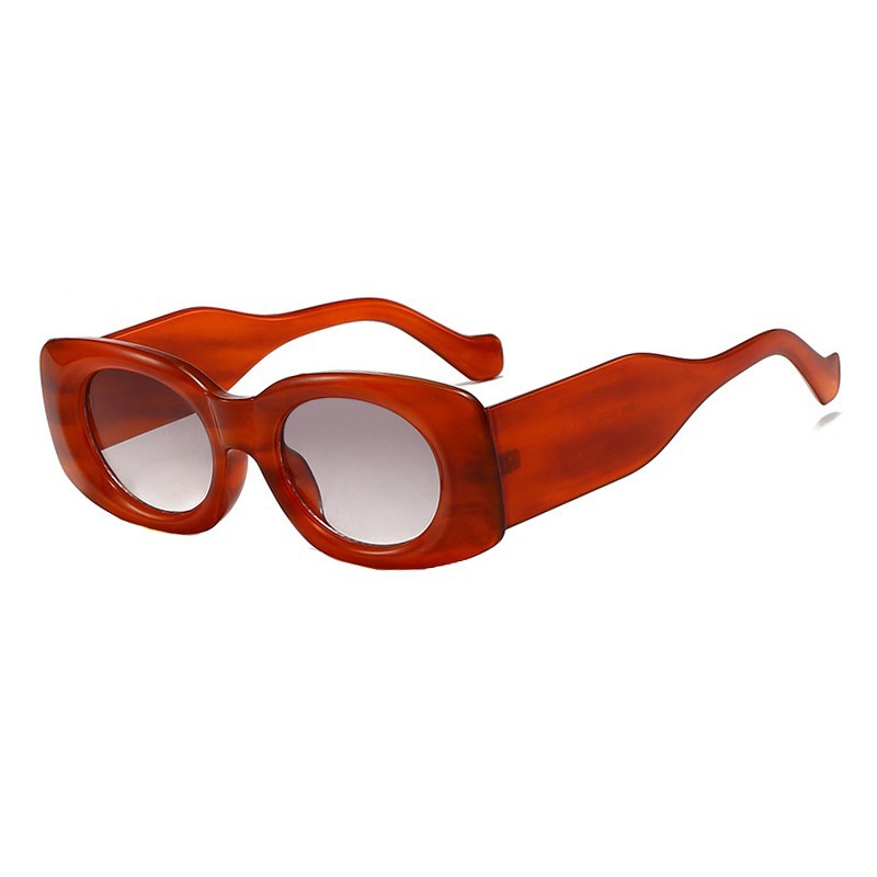레오파드 컬러 선글라스 여성용 직사각형 패션 안경 스트 - Street Fashion High End 리뷰 및 가격