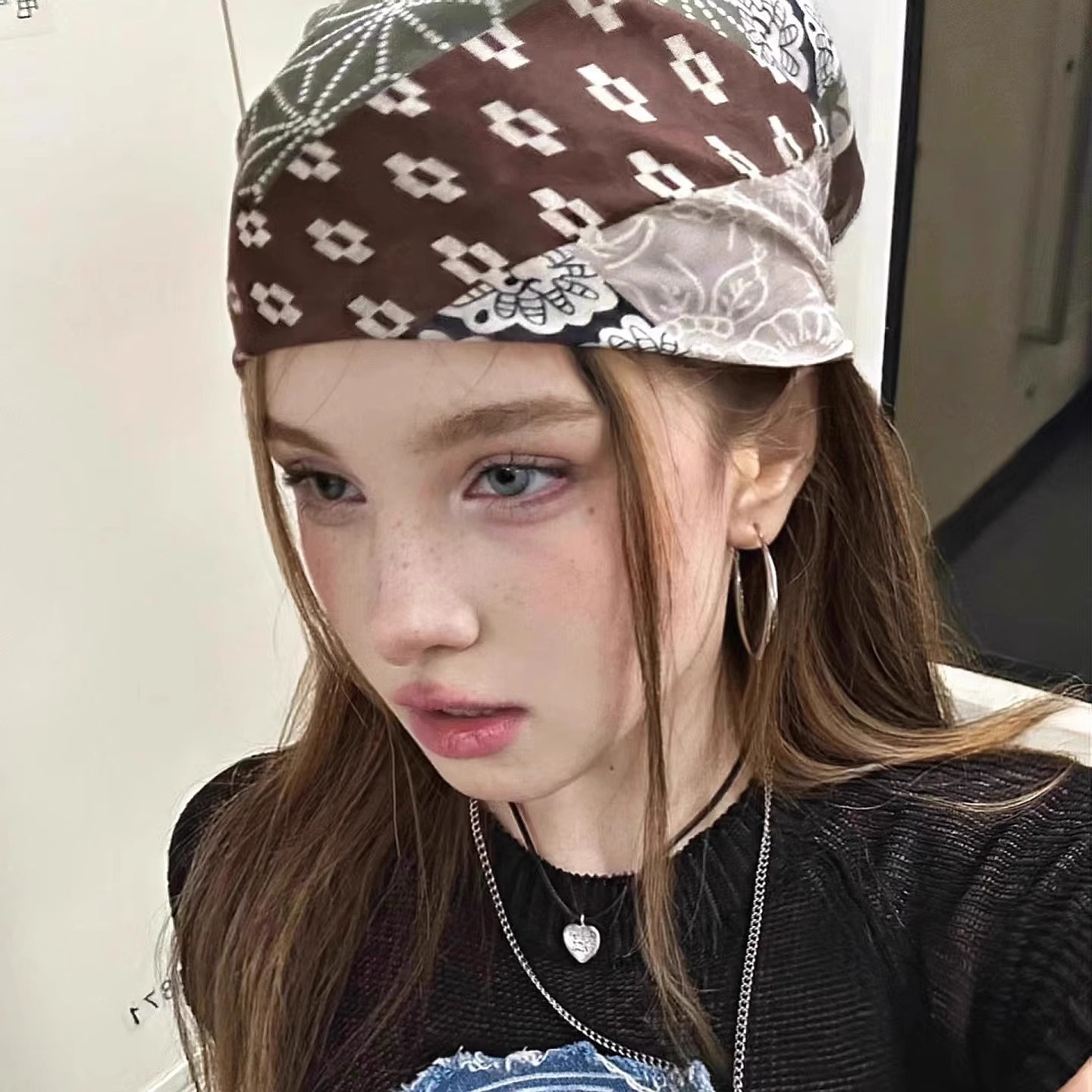 레트로 아메리칸 스타일 헤드스카프 헤어밴드 장식 트렌디 - Girl Fashion Street 리뷰 및 가격