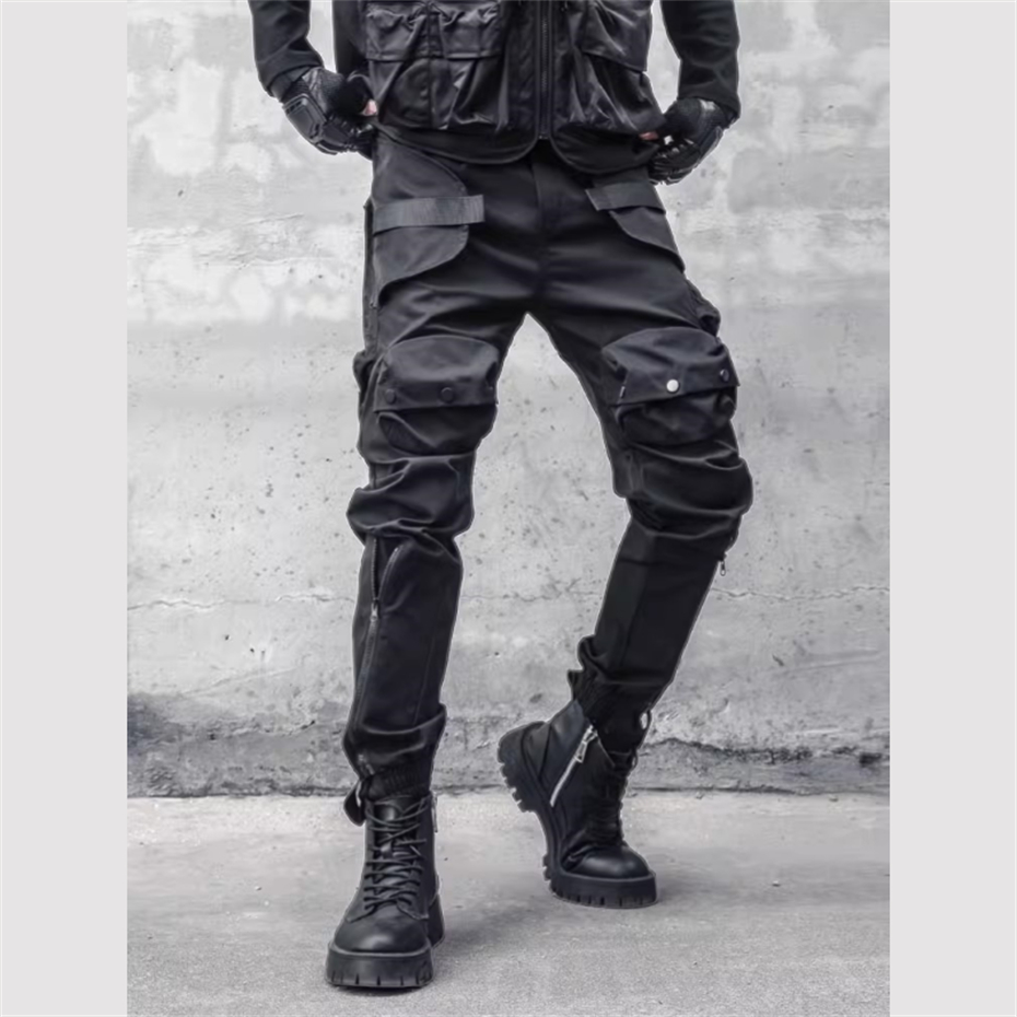 남성용 Y2K 카고 바지, 지퍼 포켓 전술 테크웨어,  - Techwear Pants Tactical 리뷰 및 가격