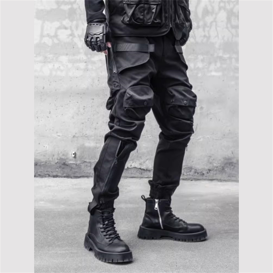 남성용 Y2K 카고 바지, 지퍼 포켓 전술 테크웨어,  - Techwear Pants Tactical 리뷰 및 가격