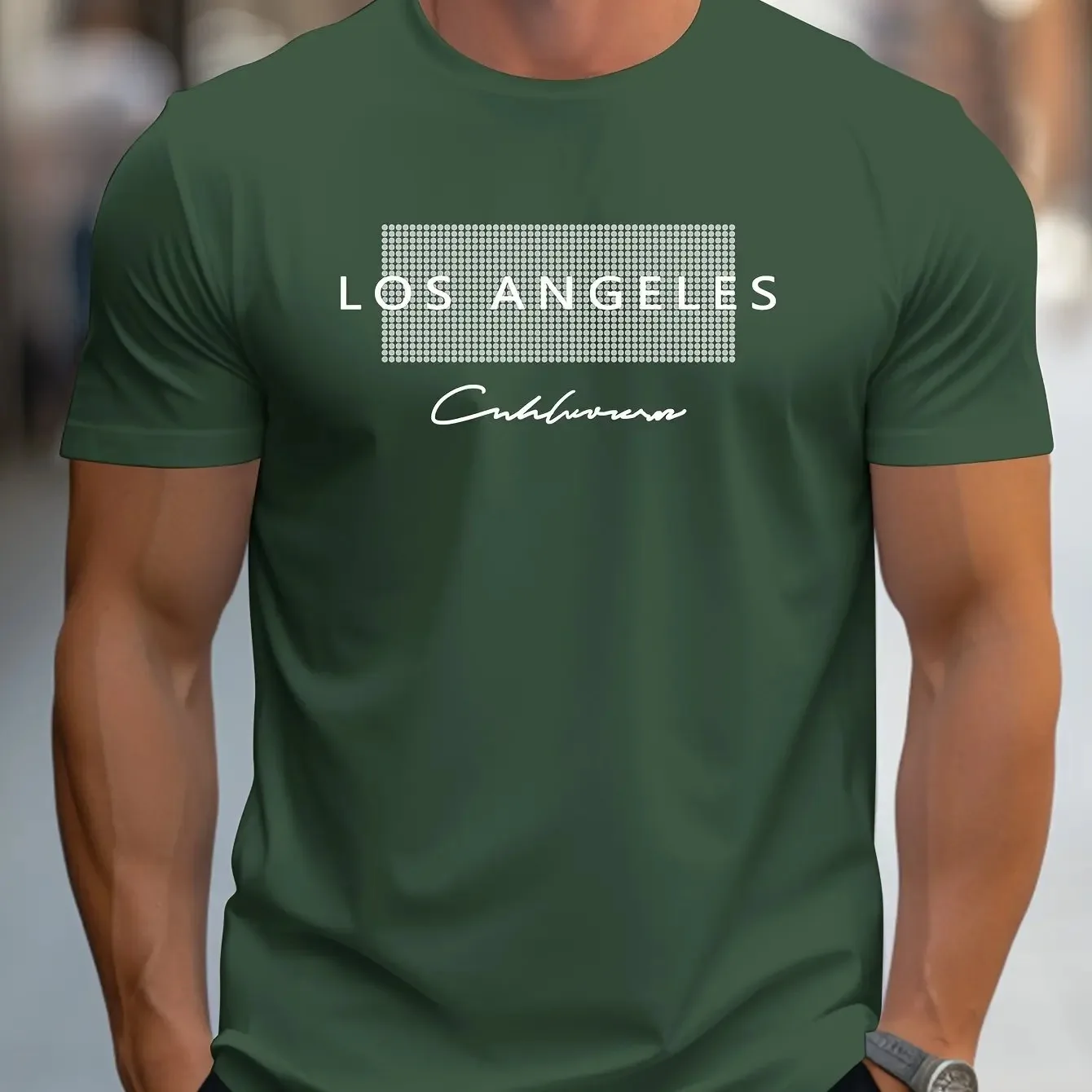 여름 남성 캐주얼 루즈핏 티셔츠 로스앤젤레스 레터 프린 - Street Fashion Los Angeles 리뷰 및 가격