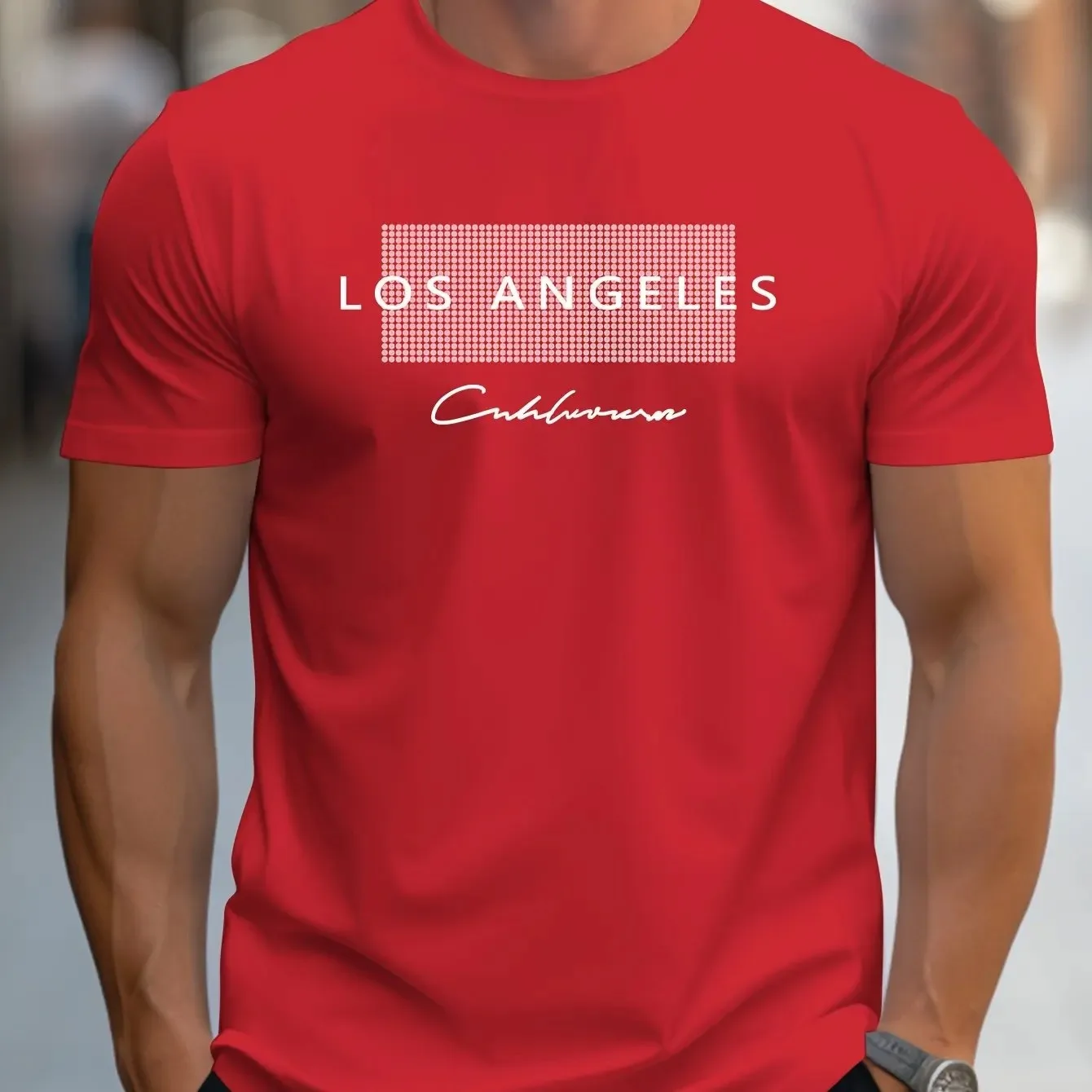 여름 남성 캐주얼 루즈핏 티셔츠 로스앤젤레스 레터 프린 - Street Fashion Los Angeles 리뷰 및 가격