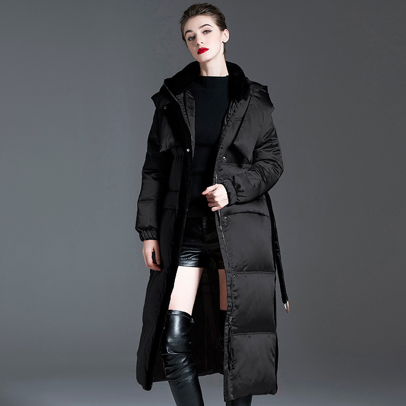 여성용 롱 후드 다운 코트, 하이 엔드 유럽 여성 코트 - Street Fashion High End 리뷰 및 가격