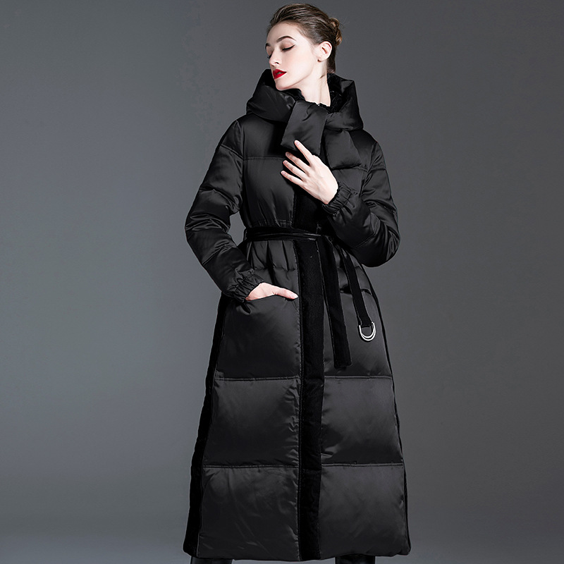 여성용 롱 후드 다운 코트, 하이 엔드 유럽 여성 코트 - Street Fashion High End 리뷰 및 가격