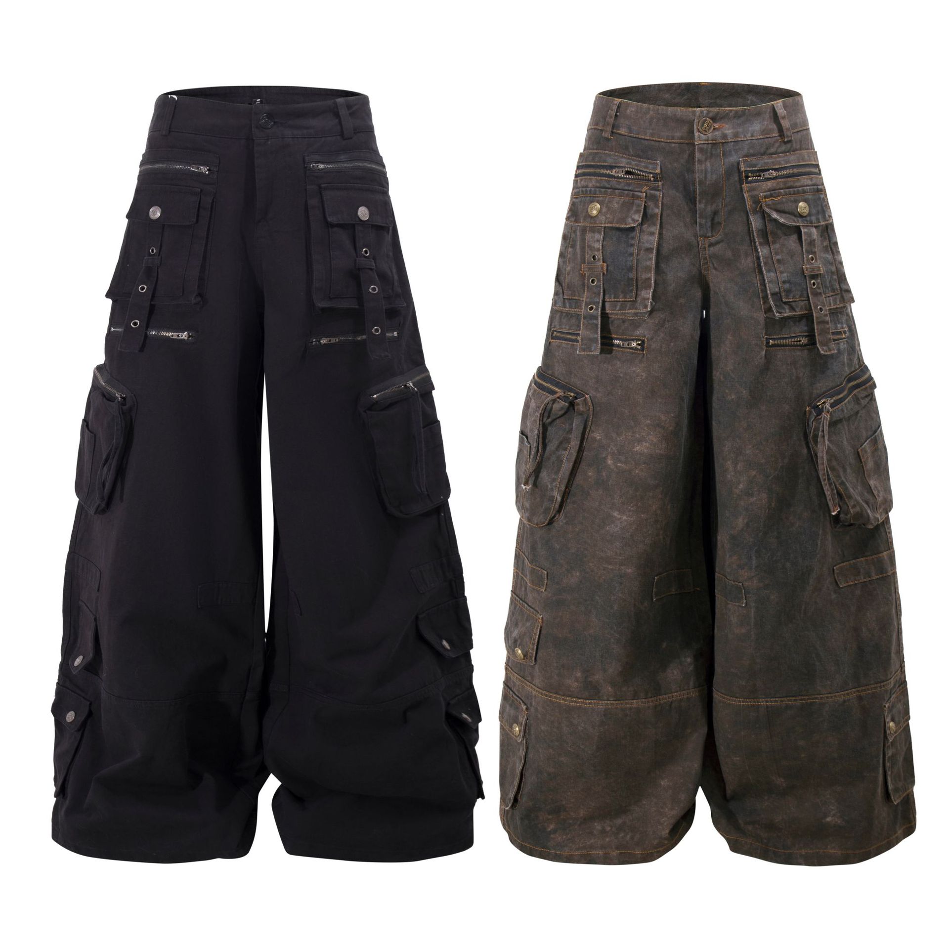 그런지 테크웨어 와이드 레그 카고 팬츠 Y2K 유틸리티 - Techwear Pants Tactical 리뷰 및 가격