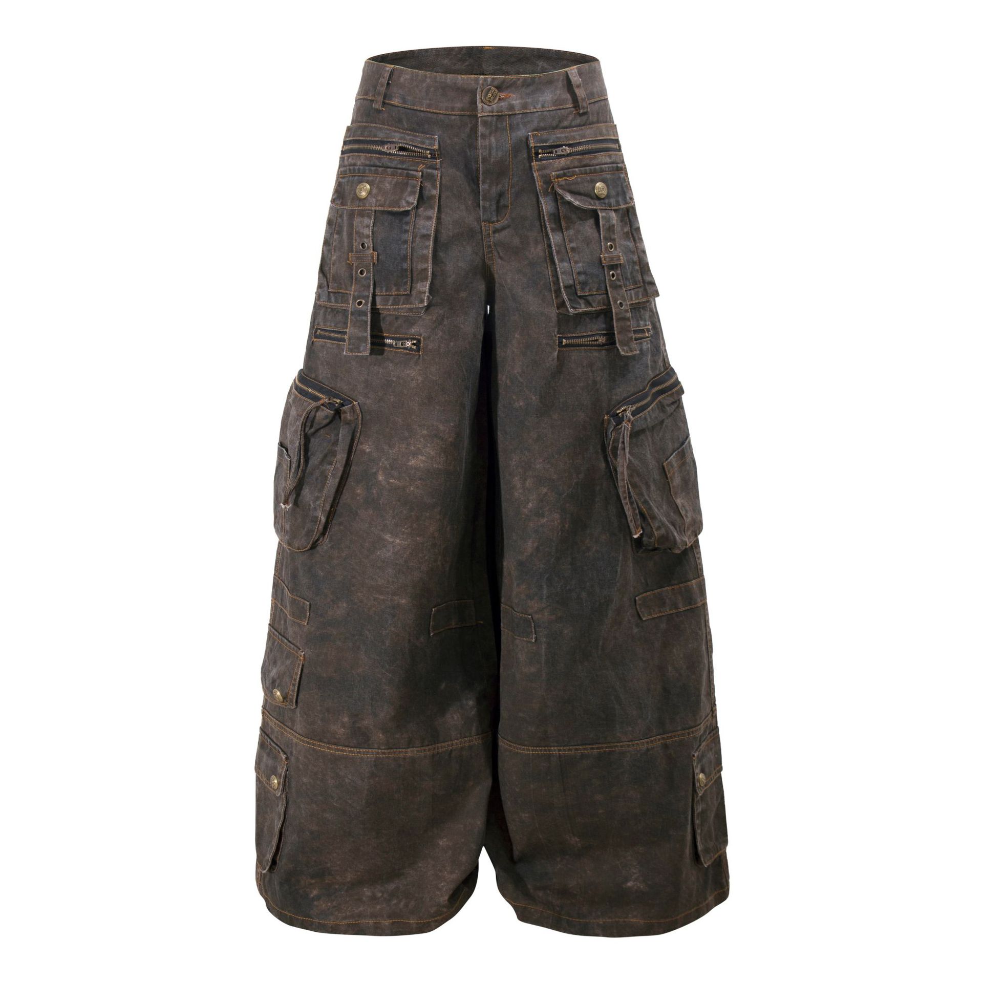 그런지 테크웨어 와이드 레그 카고 팬츠 Y2K 유틸리티 - Techwear Pants Tactical 리뷰 및 가격