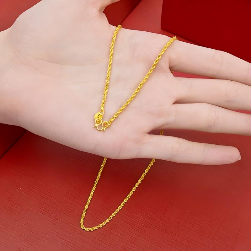 힙합 2mm 꼬임 로프 24K 금도금 목걸이 남녀 웨딩 - Fashion Street Singapore 리뷰 및 가격