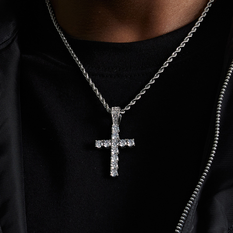 럭셔리 절묘한 925 스털링 실버 전체 지르콘 크로스  - Fashion Street Singapore 리뷰 및 가격