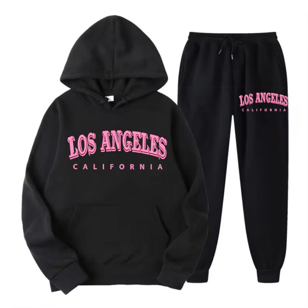 여성용 스트리트 후드 및 바지, 플리스 포켓 루즈 풀오 - Street Fashion California 리뷰 및 가격