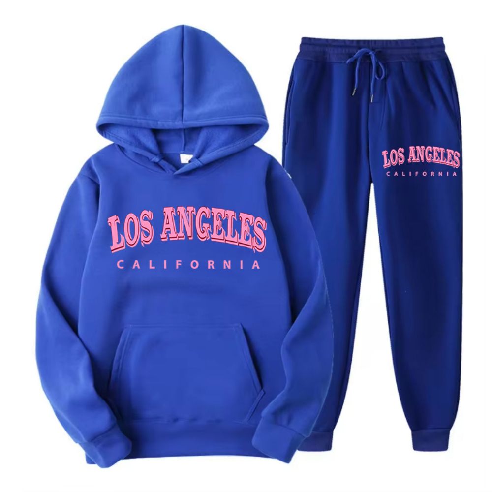 여성용 스트리트 후드 및 바지, 플리스 포켓 루즈 풀오 - Street Fashion California 리뷰 및 가격