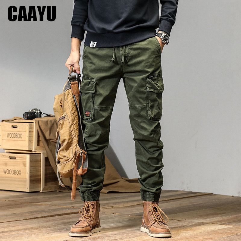 CAAYU-캐주얼 멀티 포켓 카고 팬츠 남성용, 조깅  - Techwear Pants Tactical 리뷰 및 가격