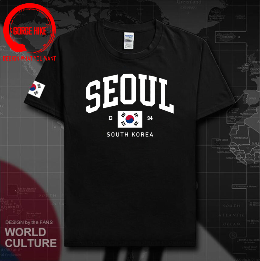 서울 한국 국기 유니섹스 티셔츠 빈티지 클래식 패션 스 - Street Fashion Of Seoul 리뷰 및 가격