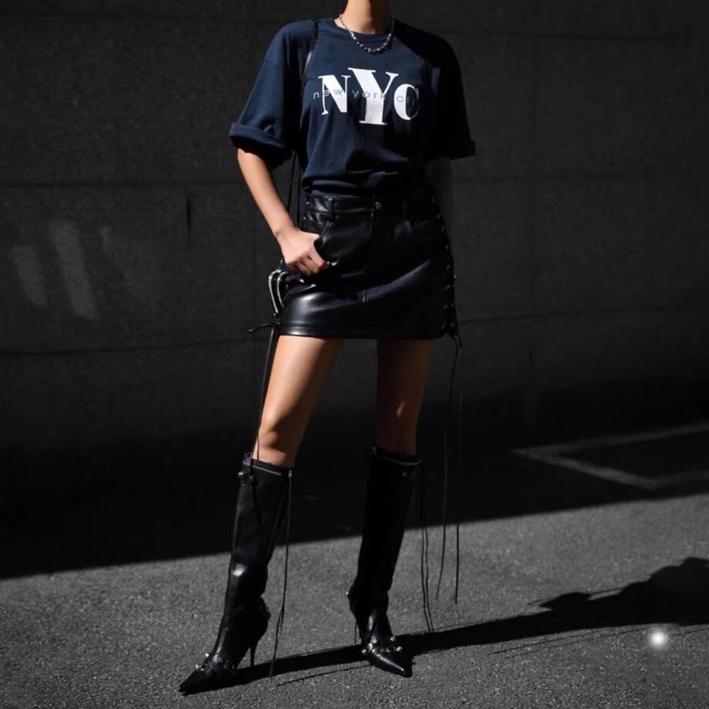여성용 아메리칸 레트로 스타일, 뉴욕 시티 글자 인쇄  - Street Style New York Fashion 리뷰 및 가격