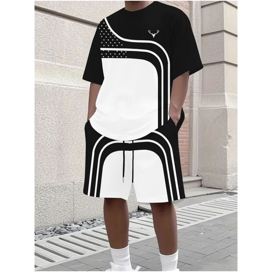 패션 여름 남성 스트라이프 프린트 편안한 통기성 라운드 - Street Fashion Clothing 리뷰 및 가격