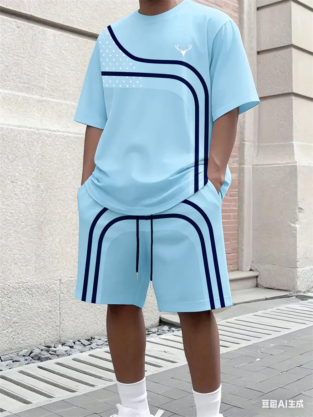 패션 여름 남성 스트라이프 프린트 편안한 통기성 라운드 - Street Fashion Clothing 리뷰 및 가격