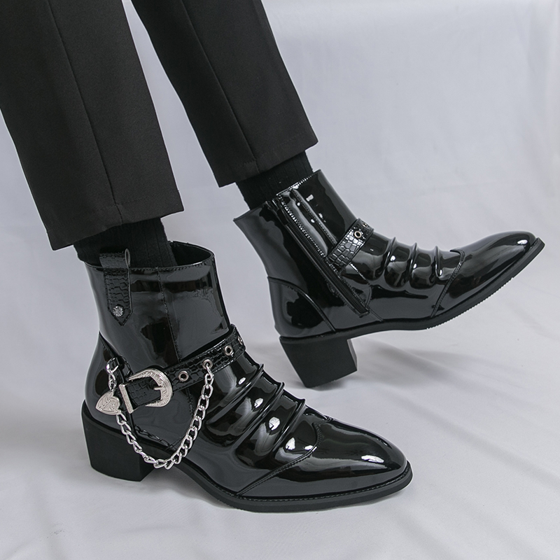 패션 사이드 지퍼 하이탑 남성 캐주얼 부츠 브랜드 스트 - Street Fashion High End 리뷰 및 가격