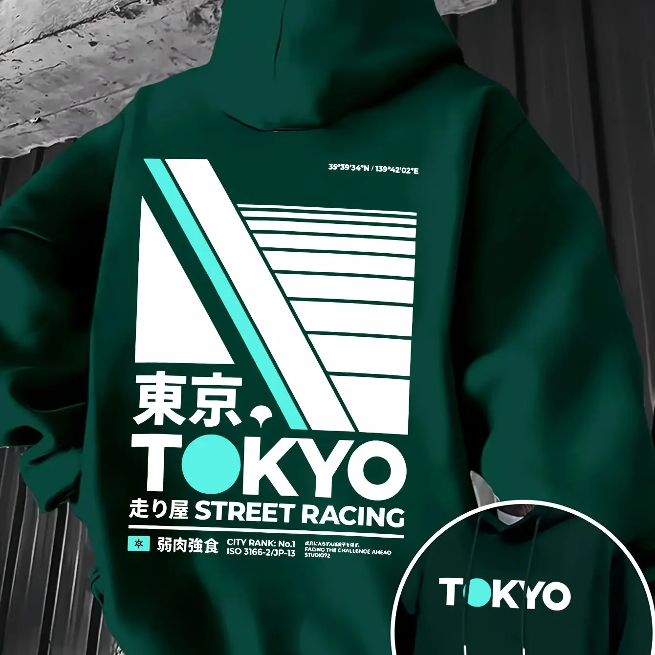 레트로 JDM 도쿄 레이싱 양면 프린트 남성 후드티 칸 - Street Fashion Tokyo 리뷰 및 가격
