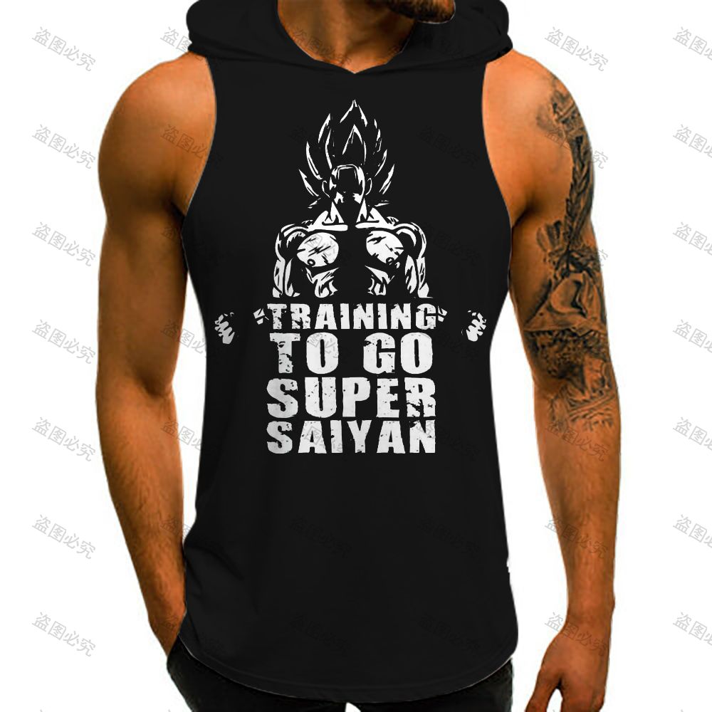 드래곤 볼 Z Goku 조끼 후드 민소매 조끼 남성 탱 - Street Fashion In Japan 리뷰 및 가격