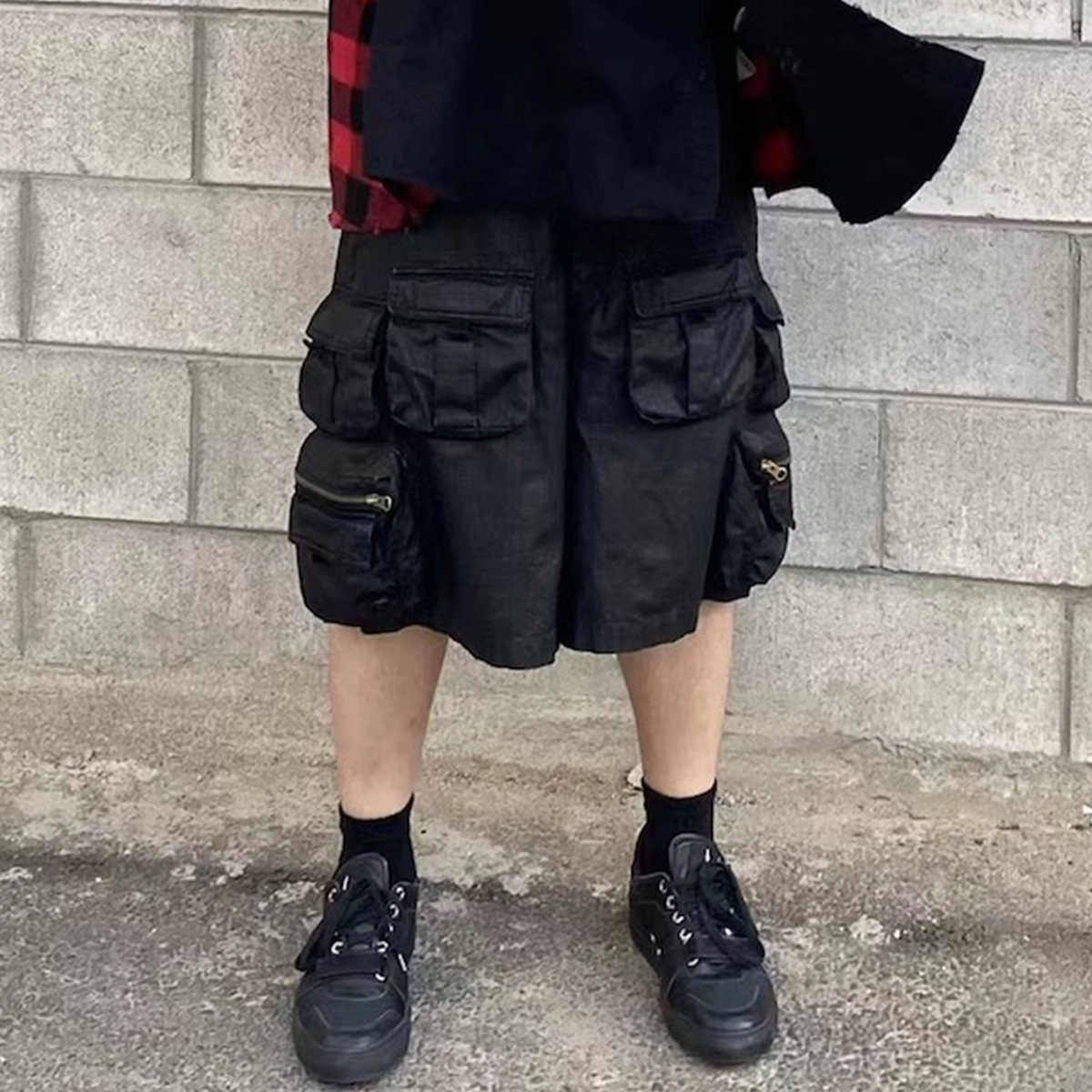 남성 패션 코팅 Techwear 카고 반바지 멀티 포켓 - Techwear Pants Tactical 리뷰 및 가격
