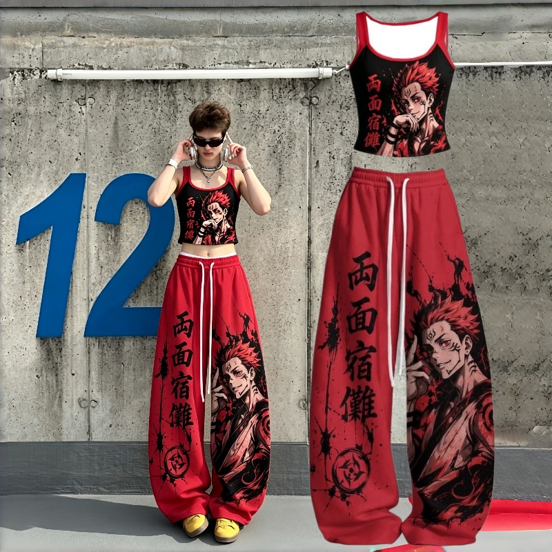 핫한 남녀 일본 애니메이션 프린트 투피스 의상 Y2K  - Street Fashion In Japan 리뷰 및 가격