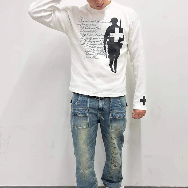 패션 하라주쿠 가을 스트리트 트렌드 빈티지 프린트 라운 - Street Fashion Casual 리뷰 및 가격